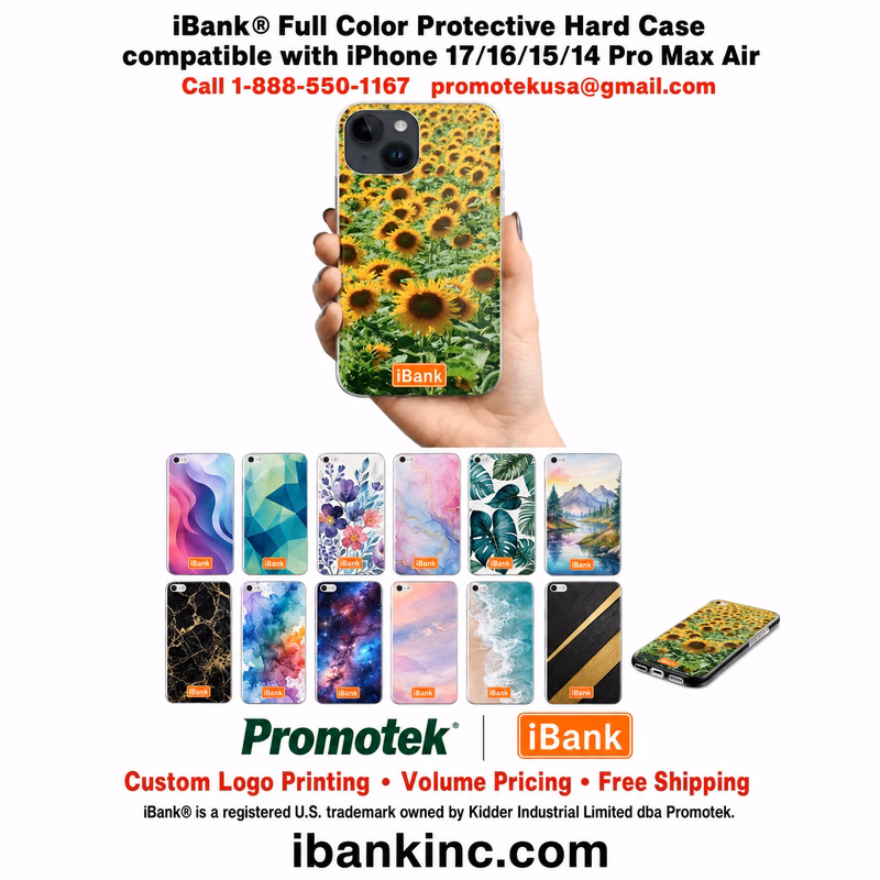 iBank ® Full Color Protective Hard Case compatible with iPhone 17/16/15/14 Pro Max Air