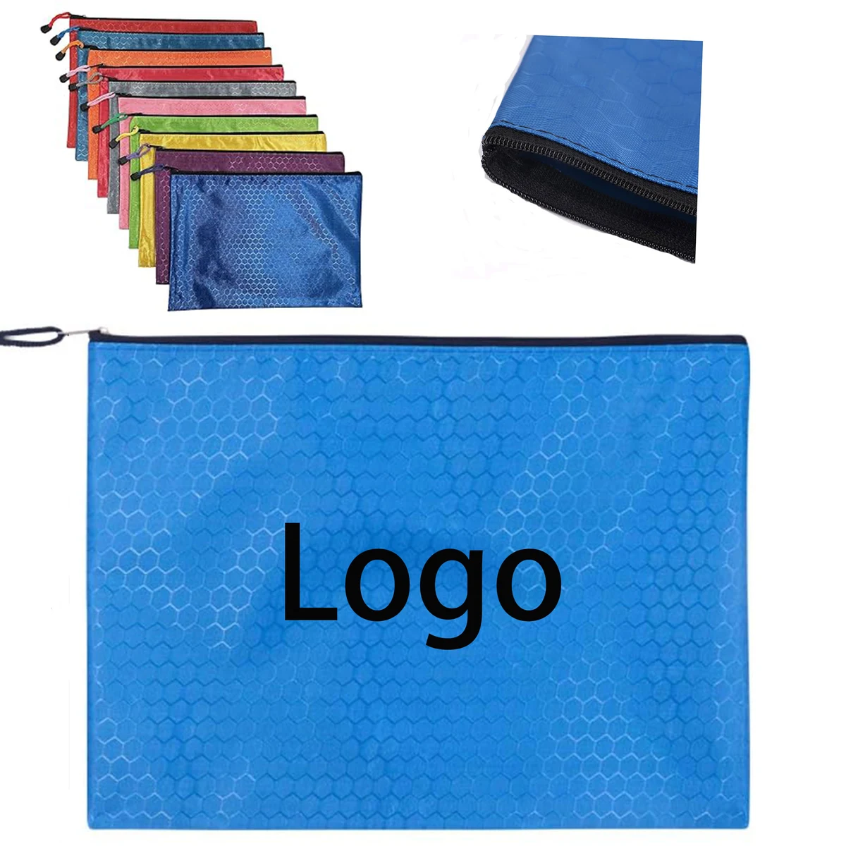 Colorful Zippered Pouch Set With Logo Area 1