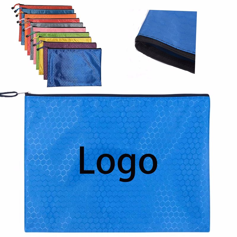 Colorful Zippered Pouch Set With Logo Area
