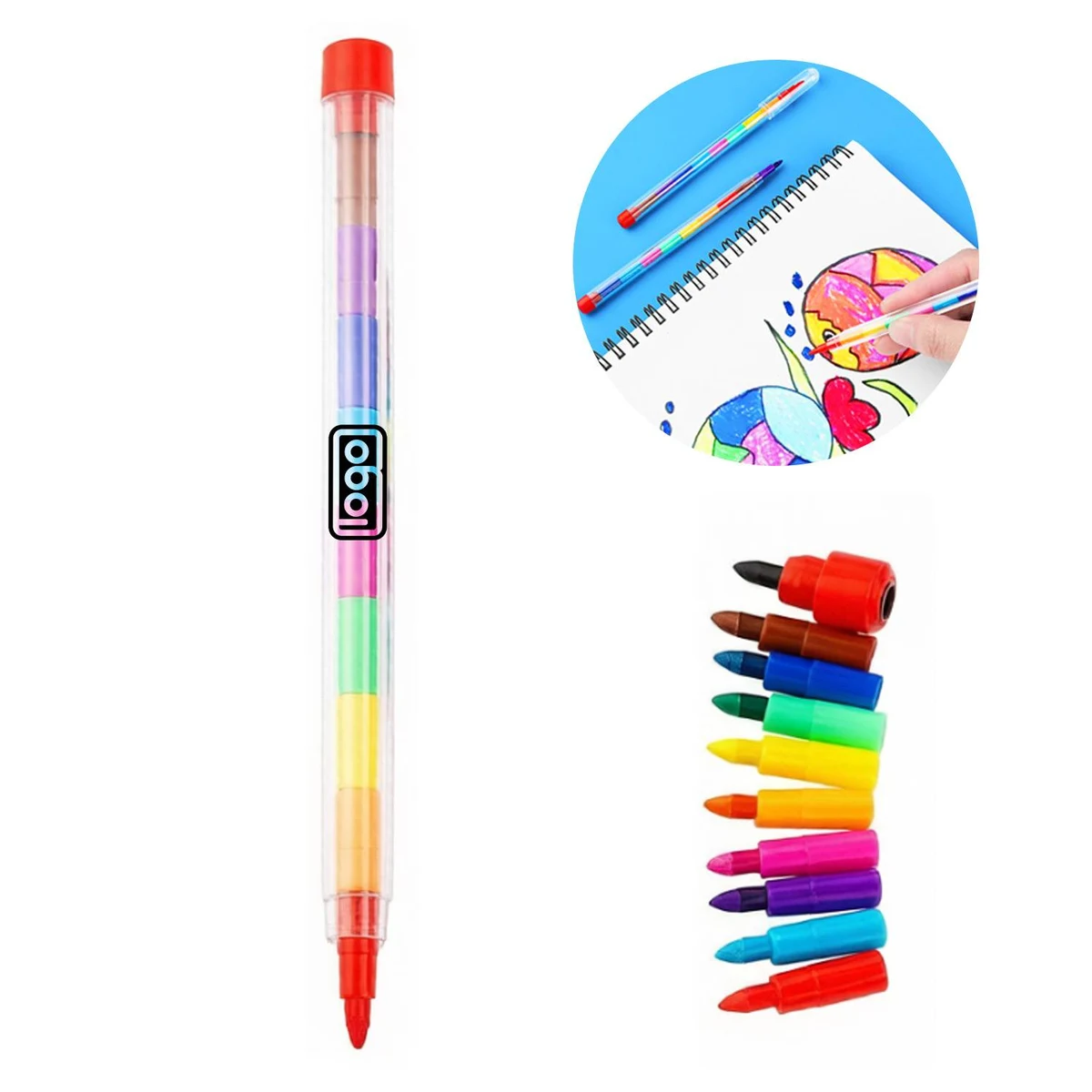 Multi-color Stackable Kids Crayons 1