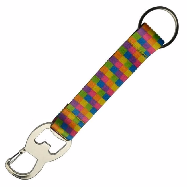 Sublimated Short Lanyards with Bottle Openers/Carabiner