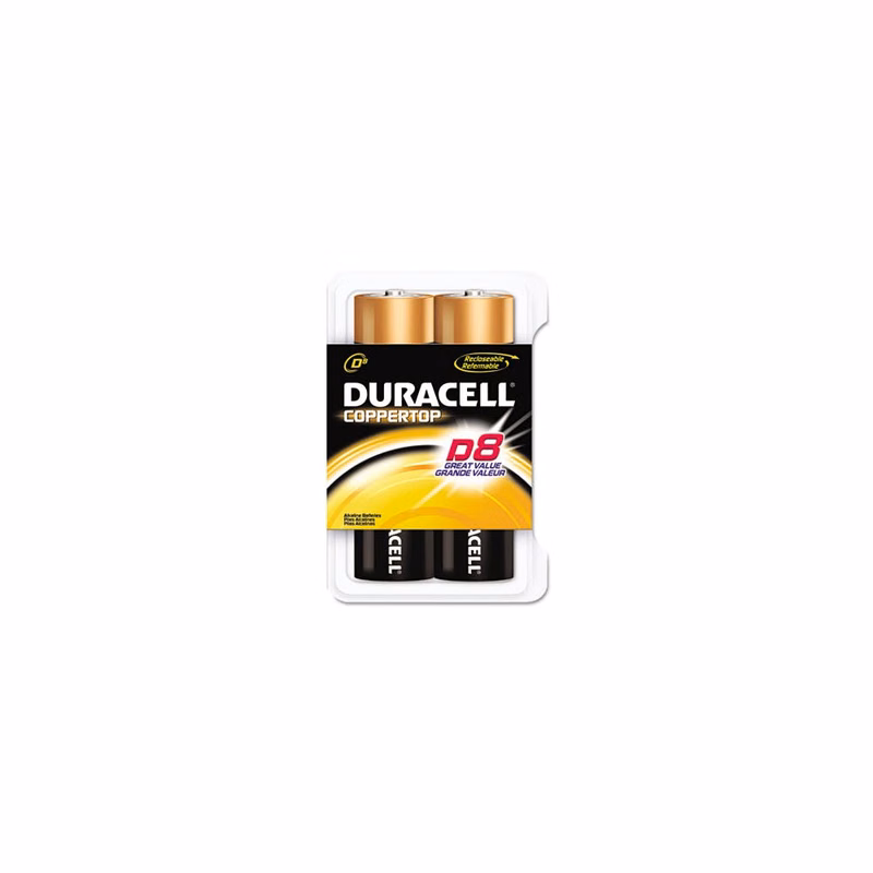 Duracell Coppertop Alkaline Batteries - Type D 8 Pack
