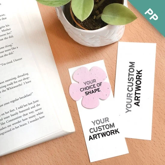 Double-Sided Small Eco Bookmark With Shape 1