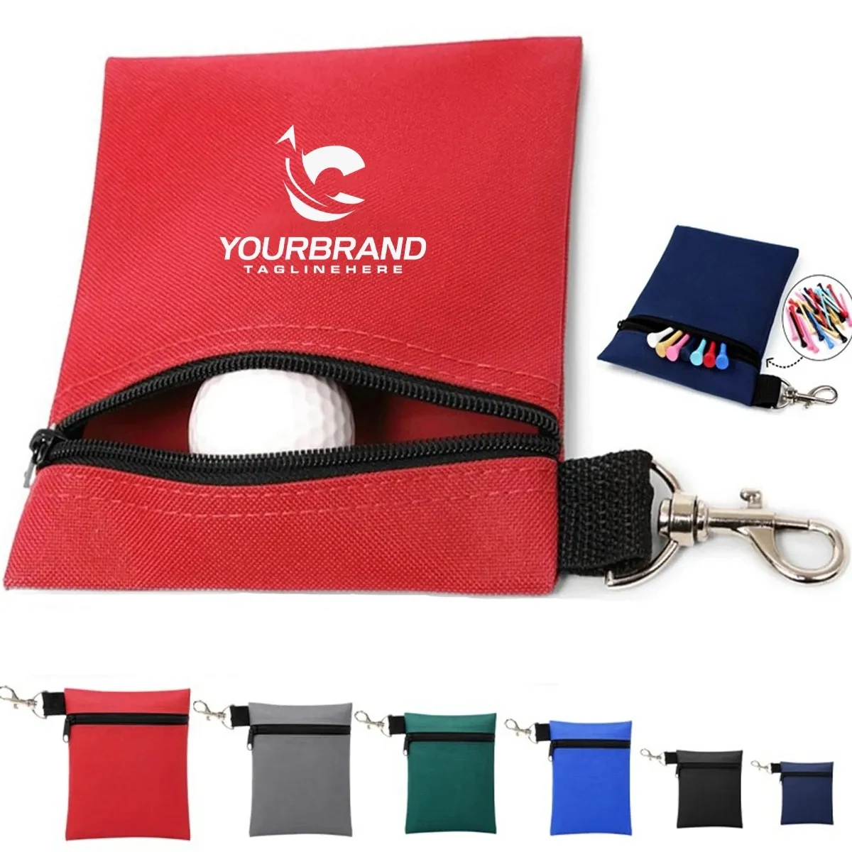 Portable Golf Bag Nylon Ball Cover Waist Hanging Style 1