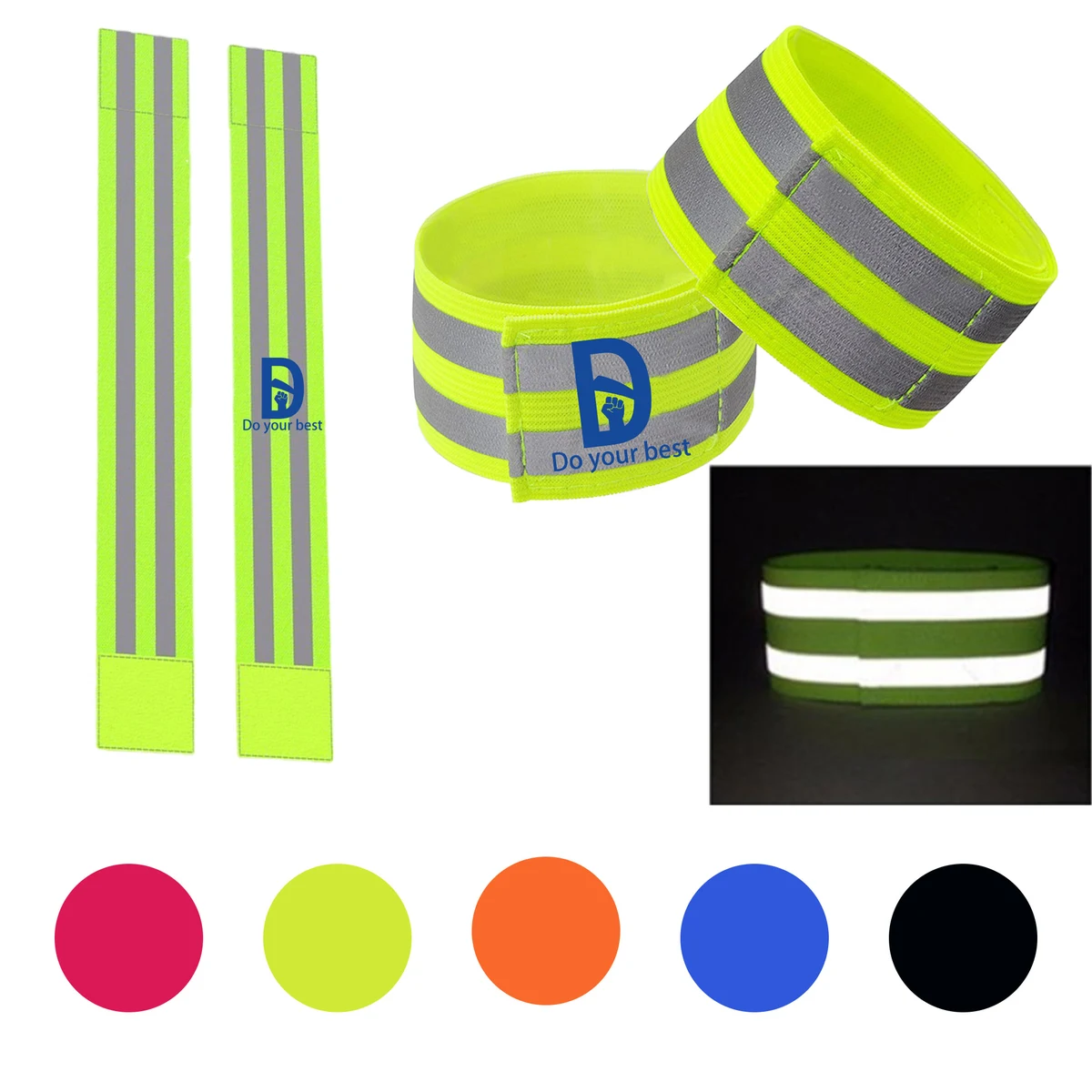 Night Reflector Band for Wrist and Arm 1