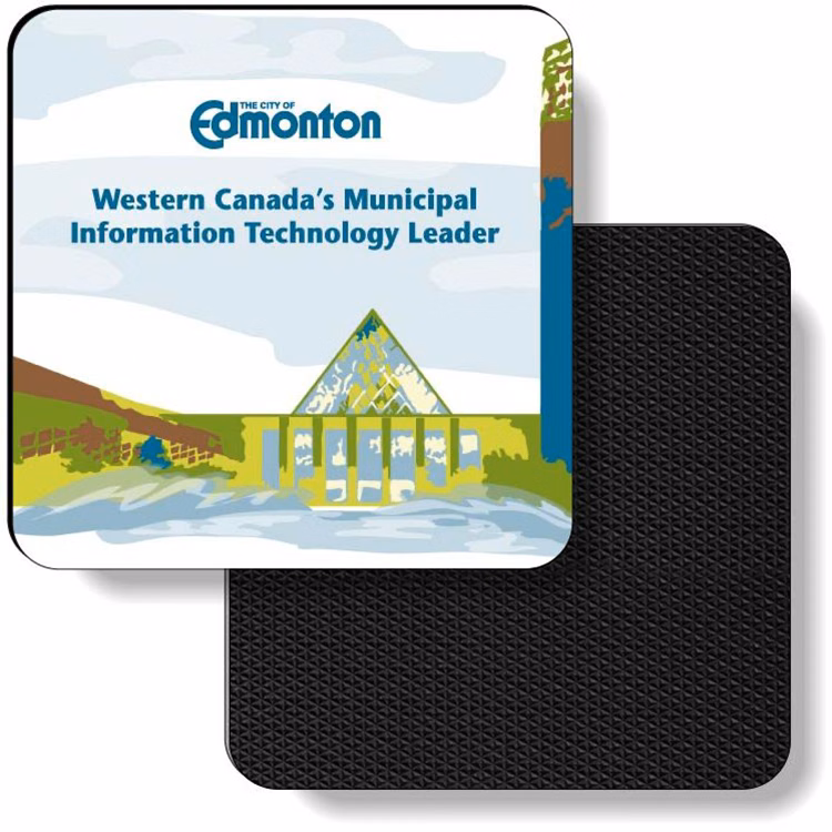 .094" Premium Coaster with Rubber Bottom, Square (3.5"x3.5"), Full Colour