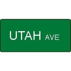30" x 9" Custom Street Signs with reflective vinyl lettering on one side. 1