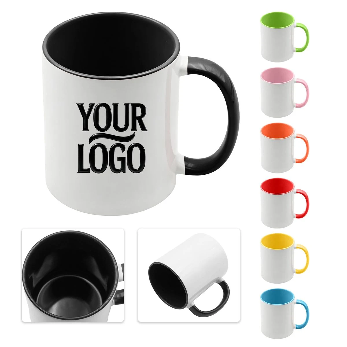 12 Ounce Colored Interior Ceramic Drinking Cup 1