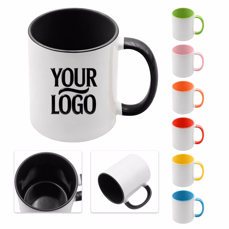 12 Ounce Colored Interior Ceramic Drinking Cup