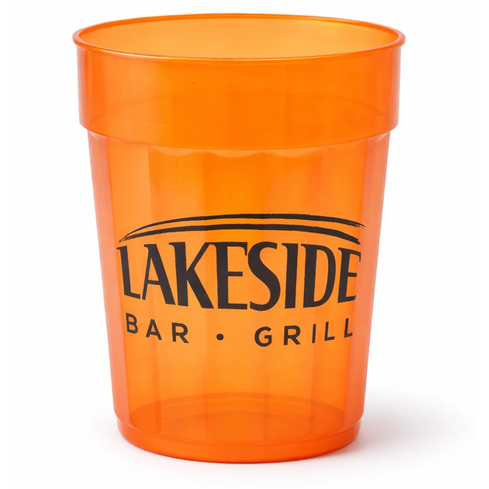 22 oz. Squat Fluted Plastic Stadium Cup 1