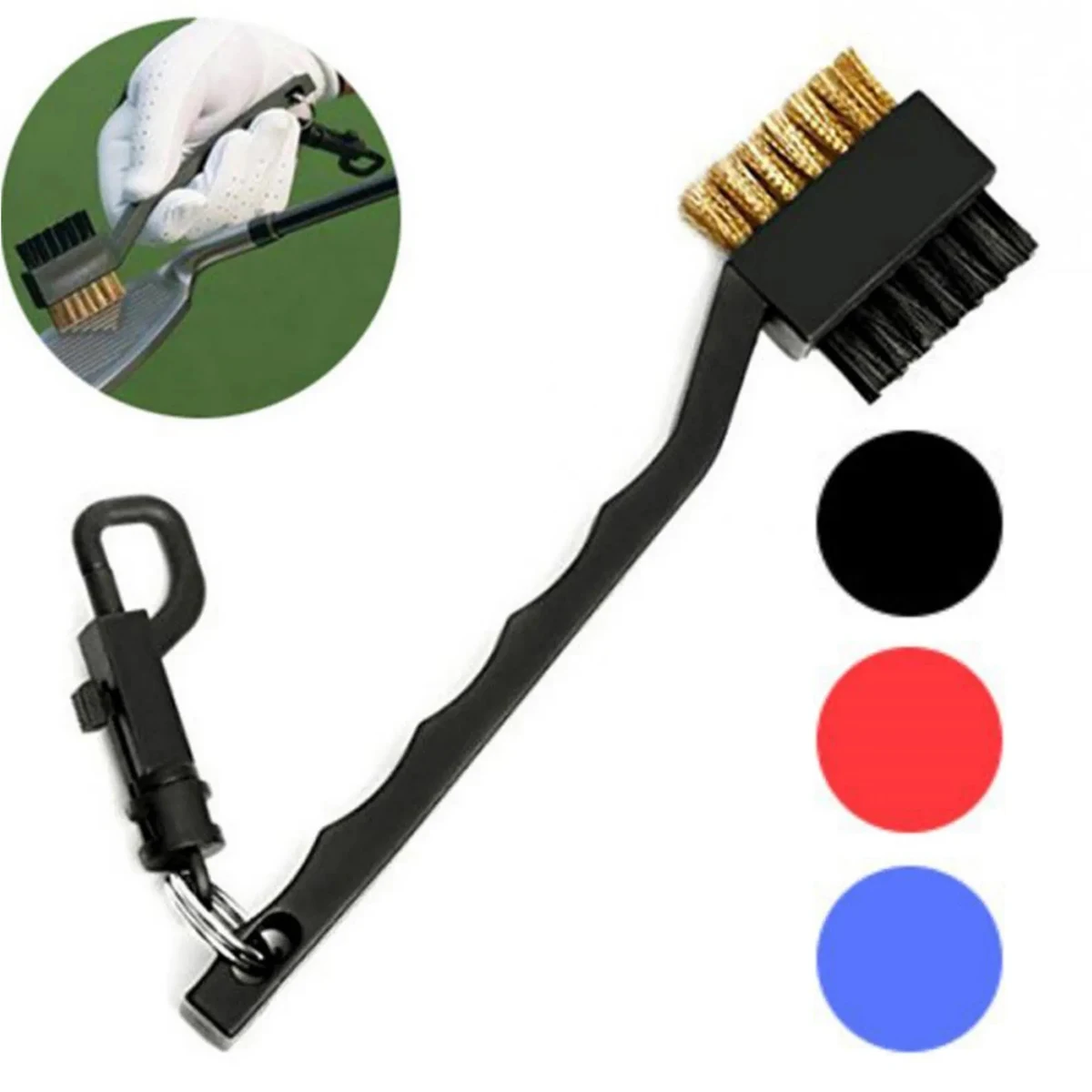 Nylon Steel Wire Golf Club Brush MOQ 100PCS 1