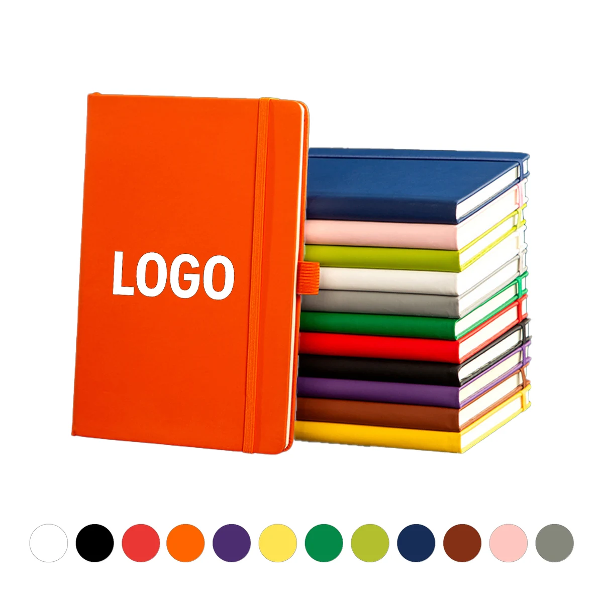Compact PU Leather A6 Notebook with Elastic Strap 1
