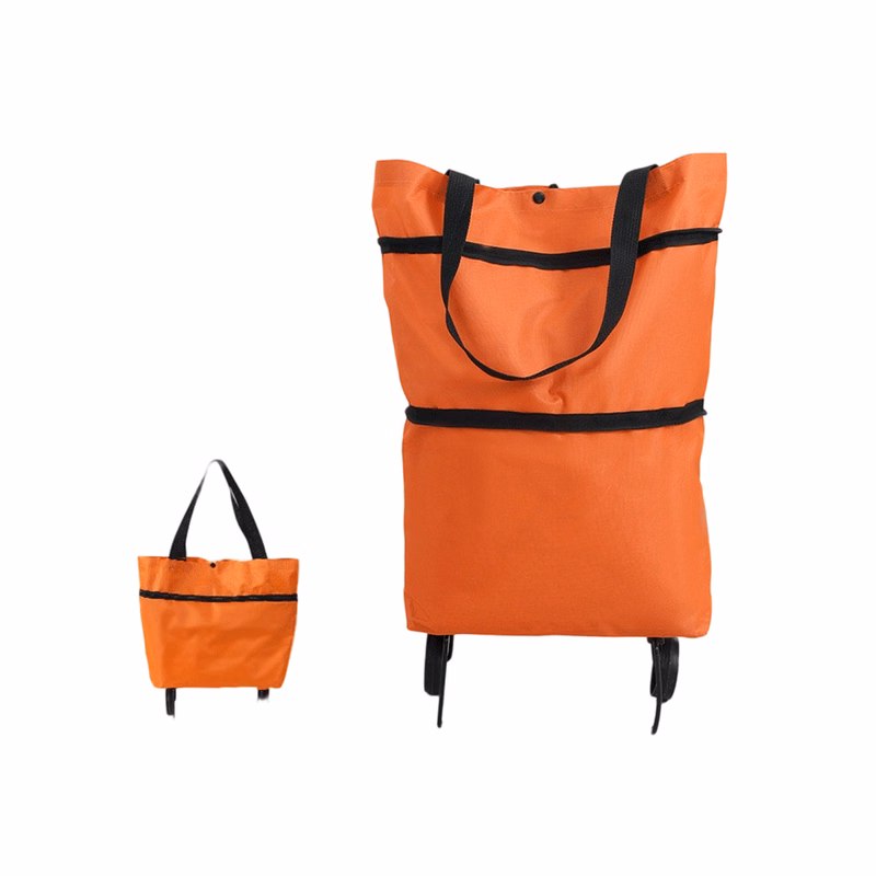 Oxford Fabric 2-in-1 Wheeled Shopping Tote Bag