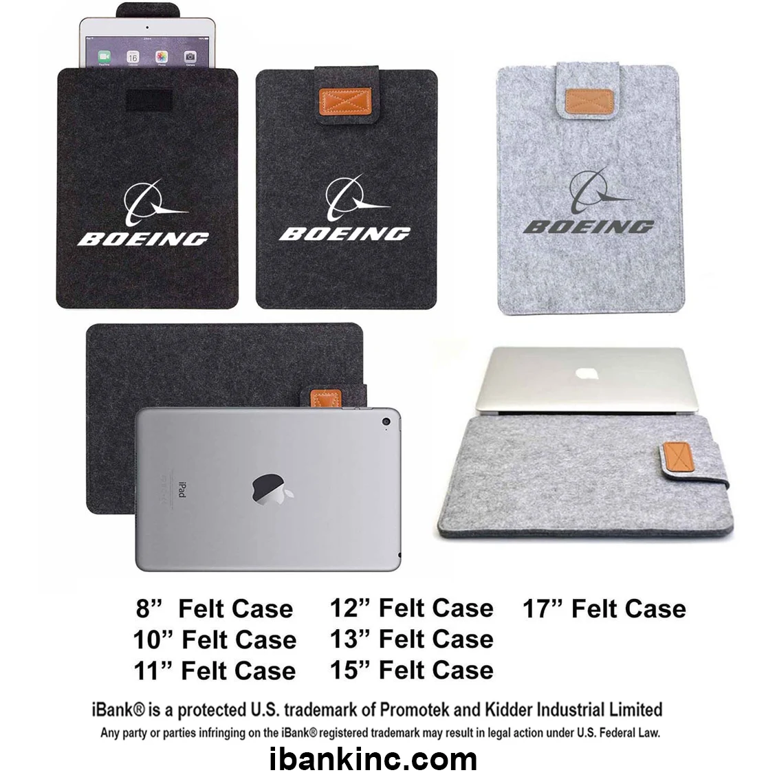 iBank ® 8" Felt Sleeve Case for Tablet 1