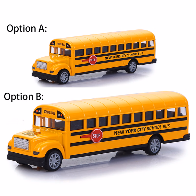 Toddlers Alloy School Bus Model Pull Back Toys