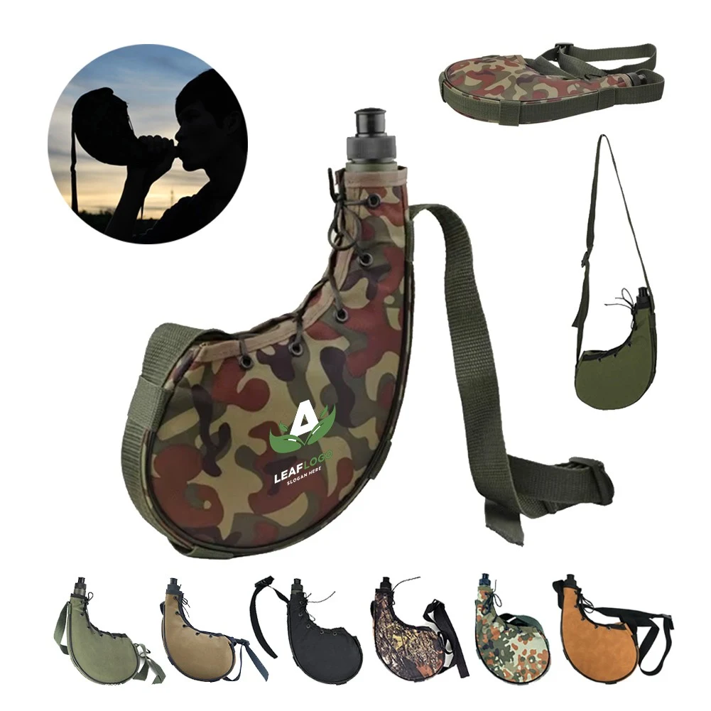 0.75L Tactical Sling Canteen with Oxford Cloth Carrier 1