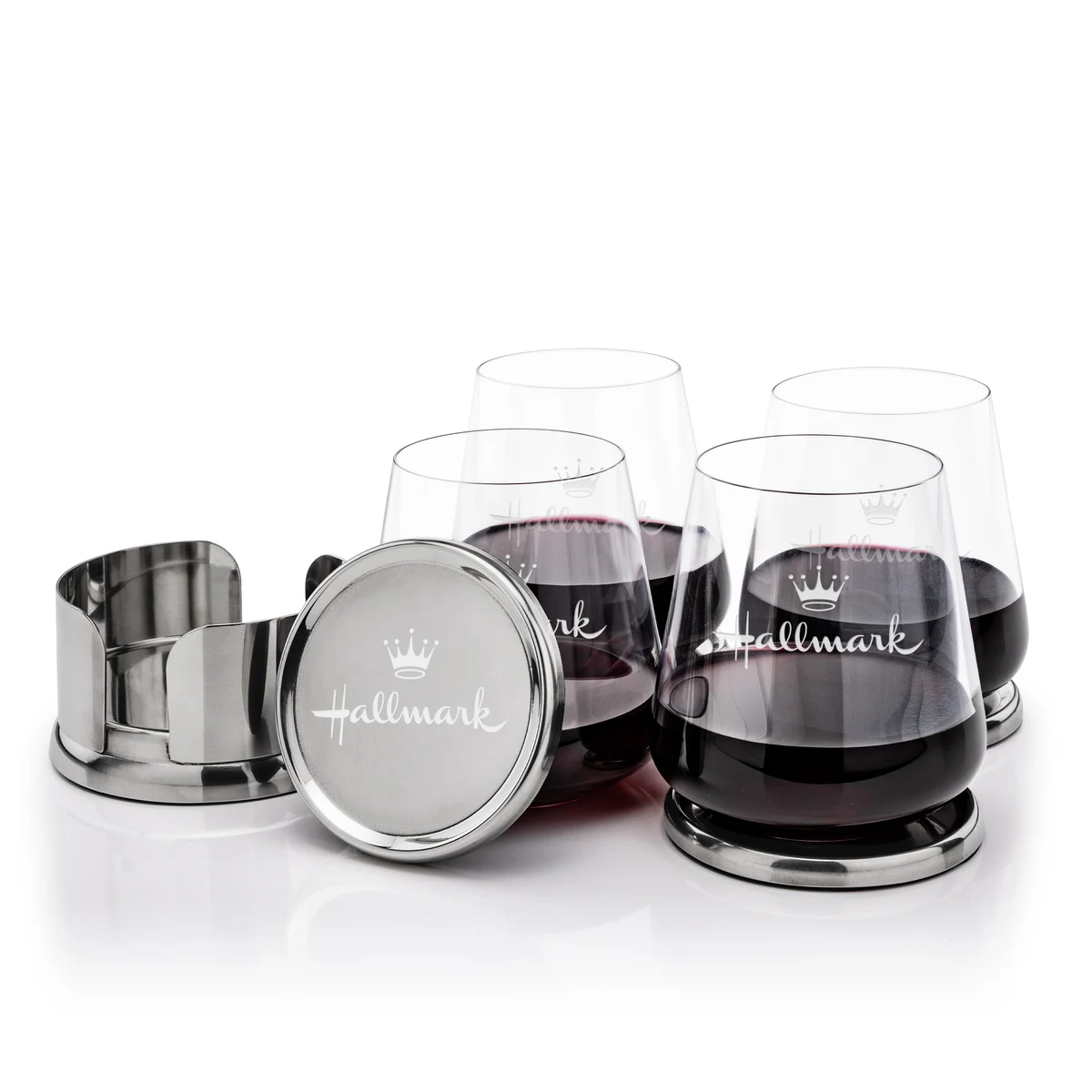 Baldoni Coasters & Breckland Stemless Wine Set 1