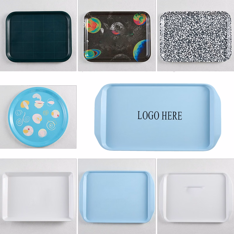 Customized Porcelain-like Plastic Rectangular Tray
