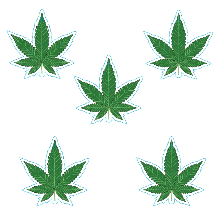 Pot Leaf Shape Custom Air Fresheners - Top 10 Scents 1
