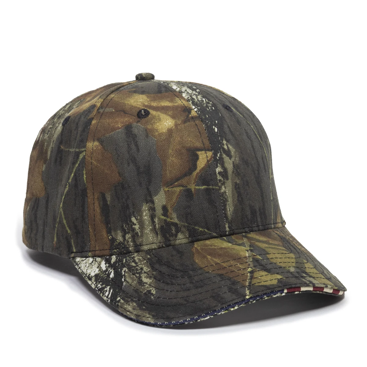 Camo Cap w/Woven Flag 1
