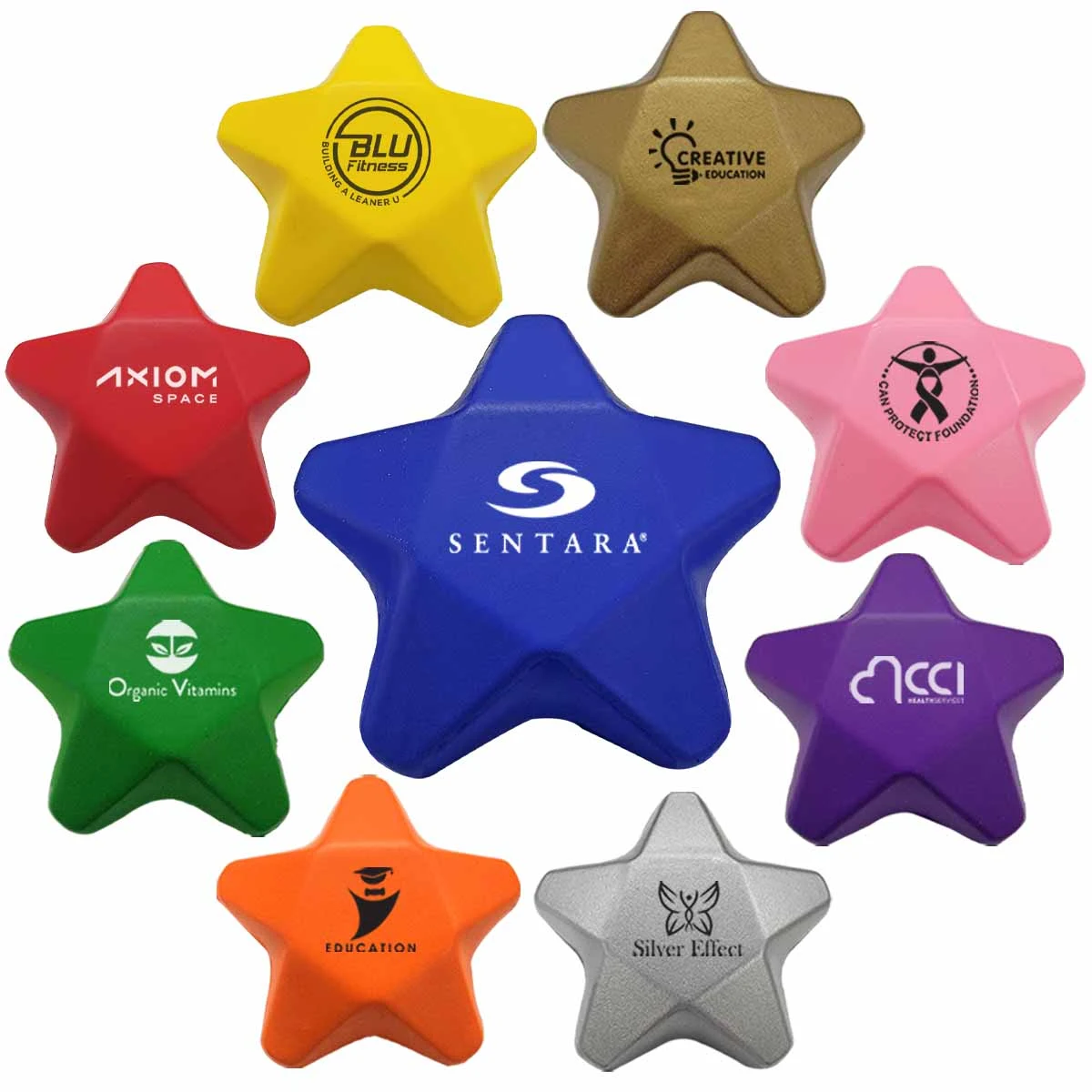 Star Shape Stress Reliever, Semi Soft And Squeezable Stress Balls 1