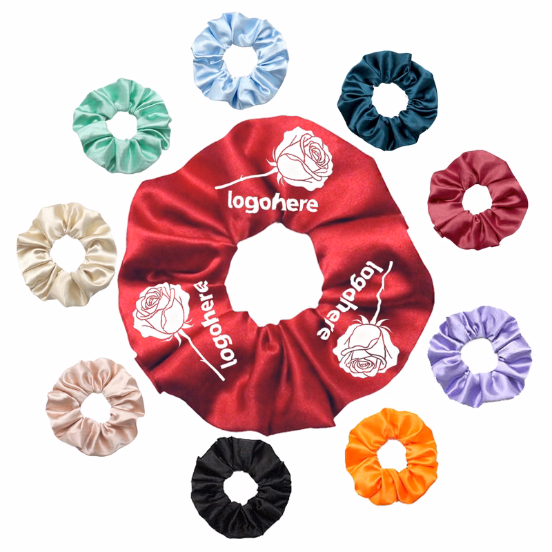 Imitation Silk Scrunchies for Women Solid Color
