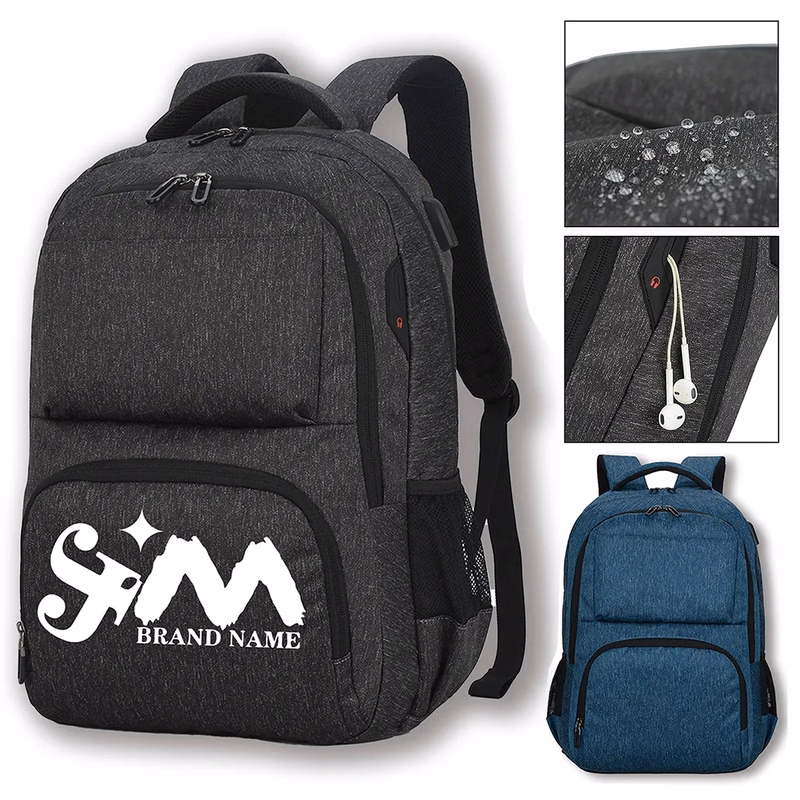 Durable Simple Travel Laptop Backpack With Usb Earphone Port