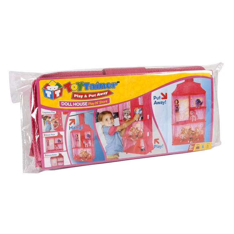 Play & Put Away Folding Dollhouse - 6 Count