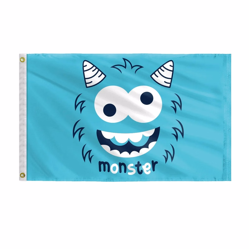 Custom Screen Sublimation Flag - 2.5' x 4' Nylon