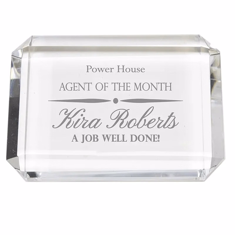 Crystal Rectangular Paperweight