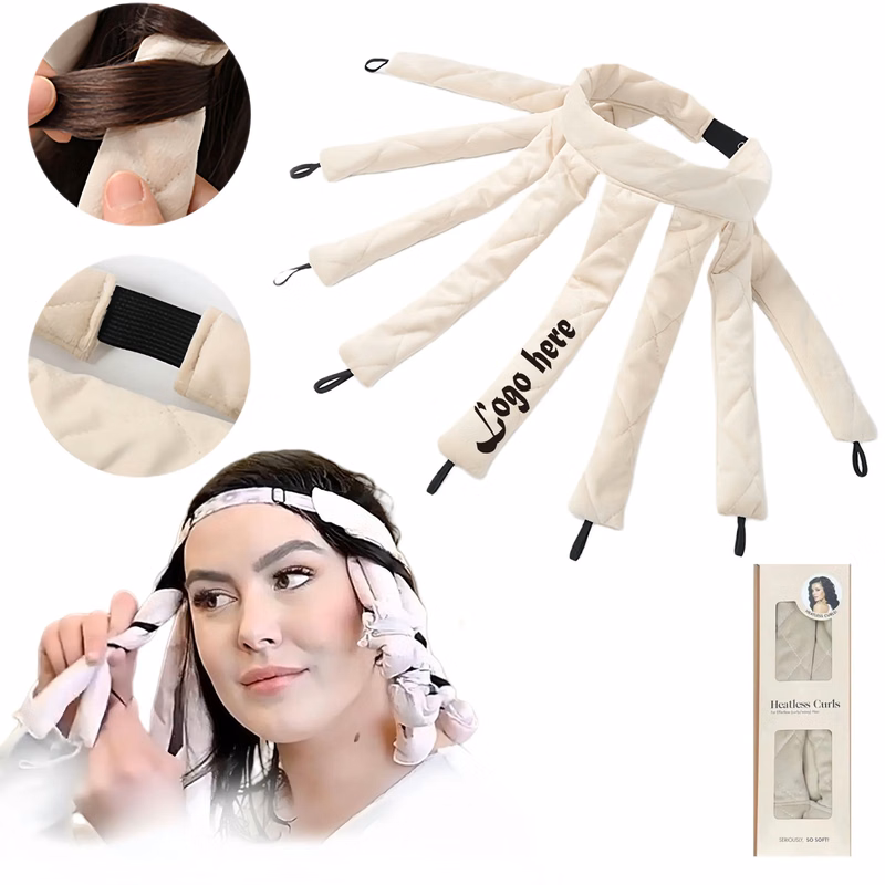 Soft Flannel Octopus Heatless Curler Headband