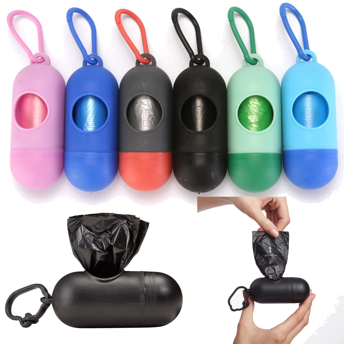 Dog Waste Bags with Dispenser 1