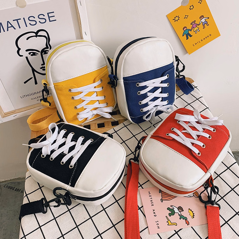 Sneaker Design Mini Canvas Crossbody Bag for Kids