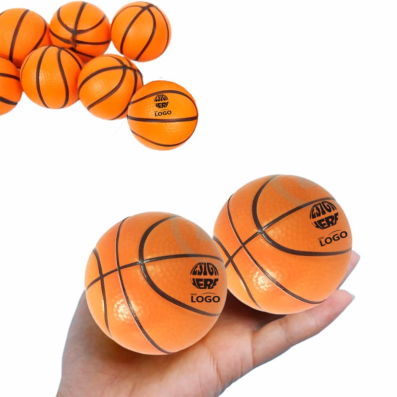 2.4" Mini Basketball PU Foam Stress Reliever Ball