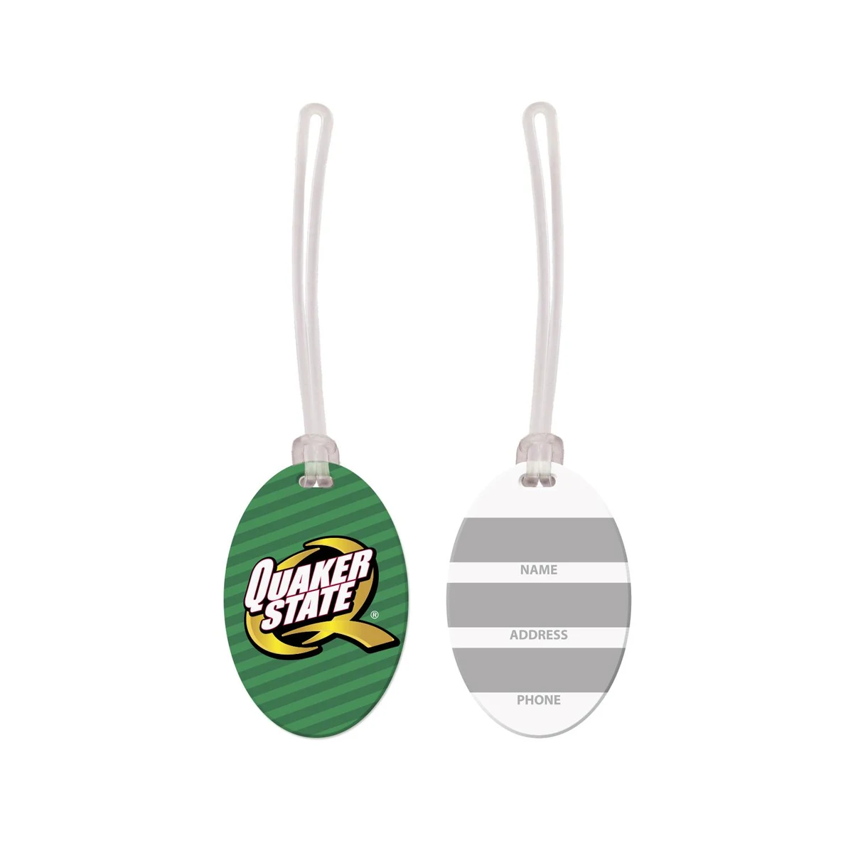USA Made Oval Vinyl Luggage Tag 1