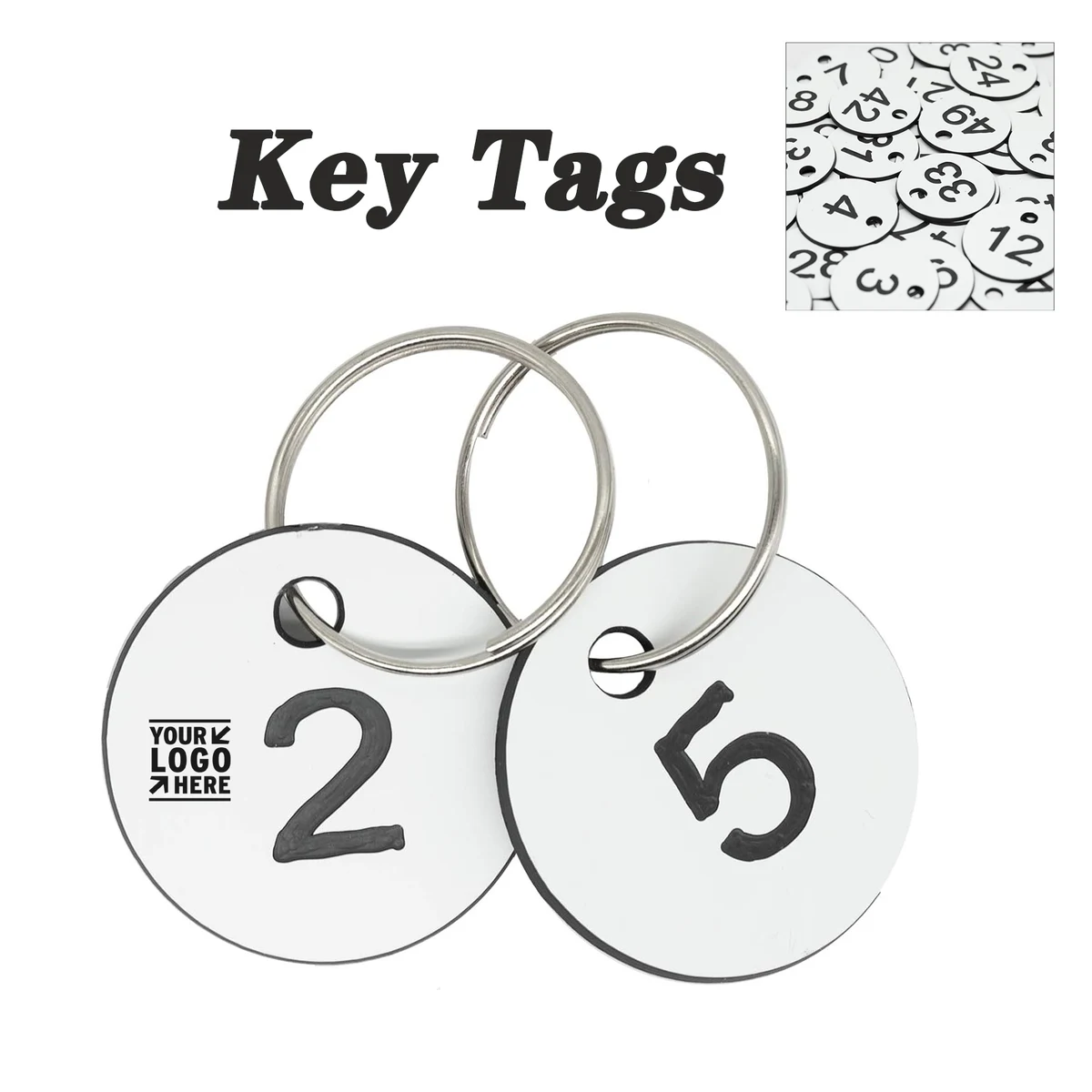 Key Tags with Key Rings (1-100) 1
