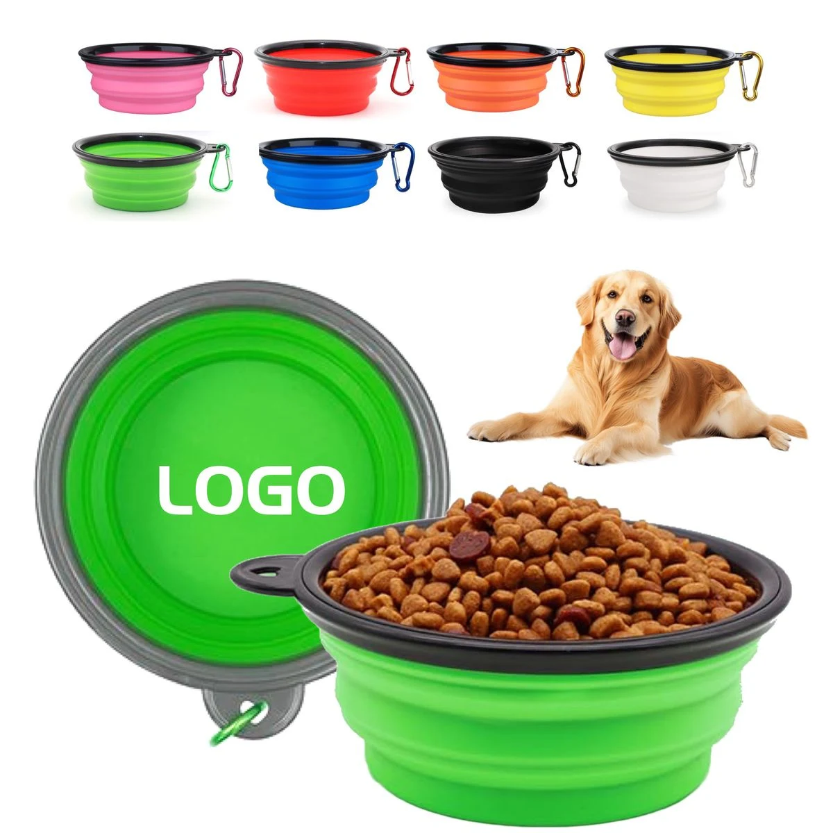 12oz Portable Silicone-Like TPE Collapsible Dog Bowl 1