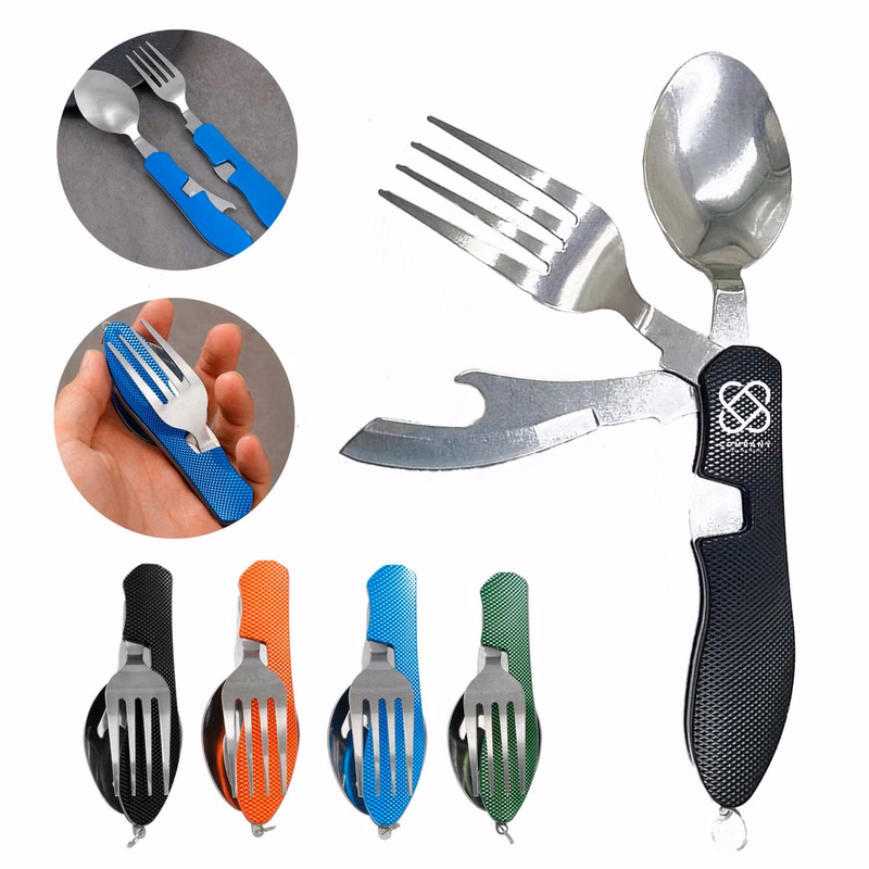 Stainless Steel 4-in-1 Folding Multi-Tool Utensil