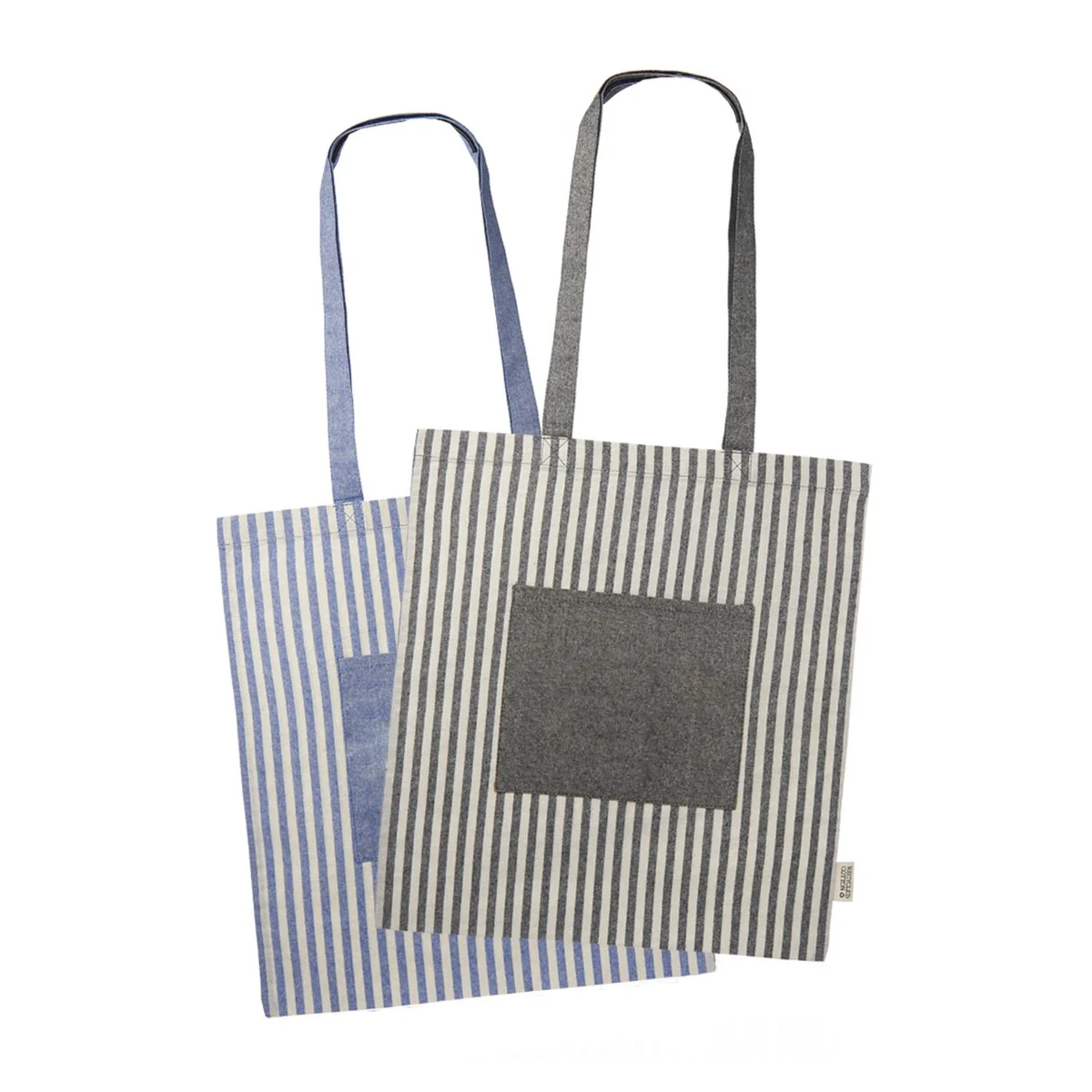 Eco-friendly Cotton Striped Tote Bag, custom tote bag with logo imprint 1