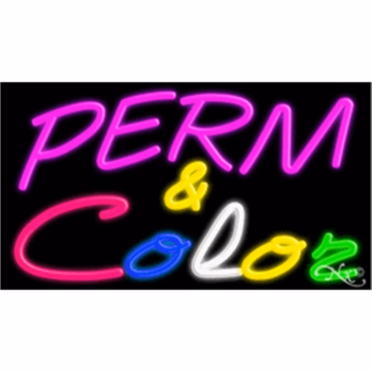 Perm & Color Neon Sign