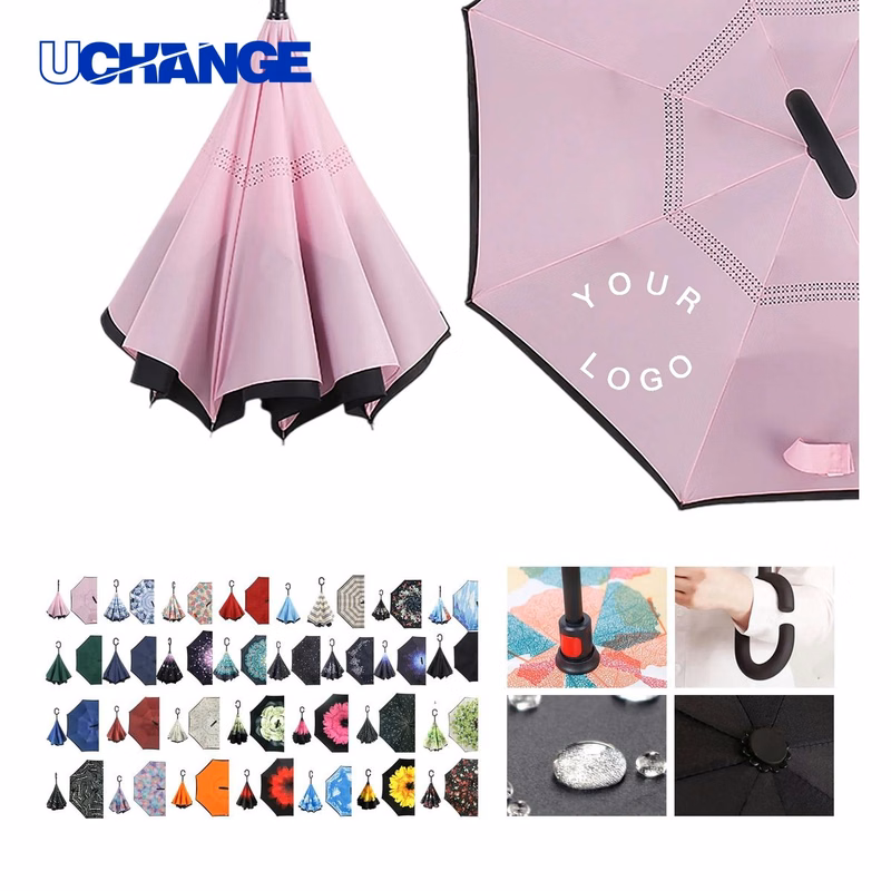 Reverse Folding Umbrella with Strong Frame