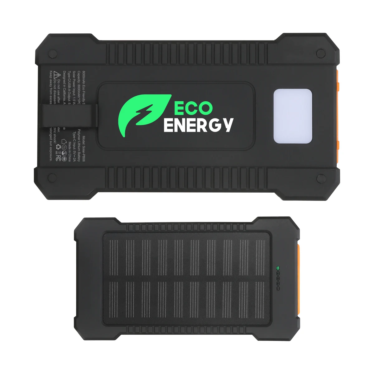 8000mAh Eco Friendly Solar Power Bank With LED Light 1