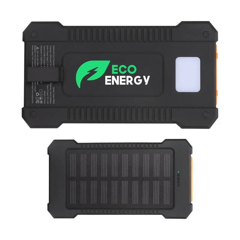 8000mAh Eco Friendly Solar Power Bank With LED Light