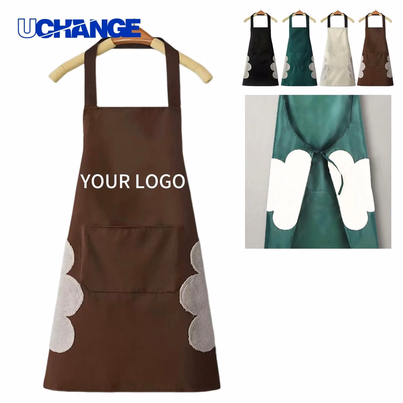 PVC Kitchen Apron with Front Pocket for Cooking