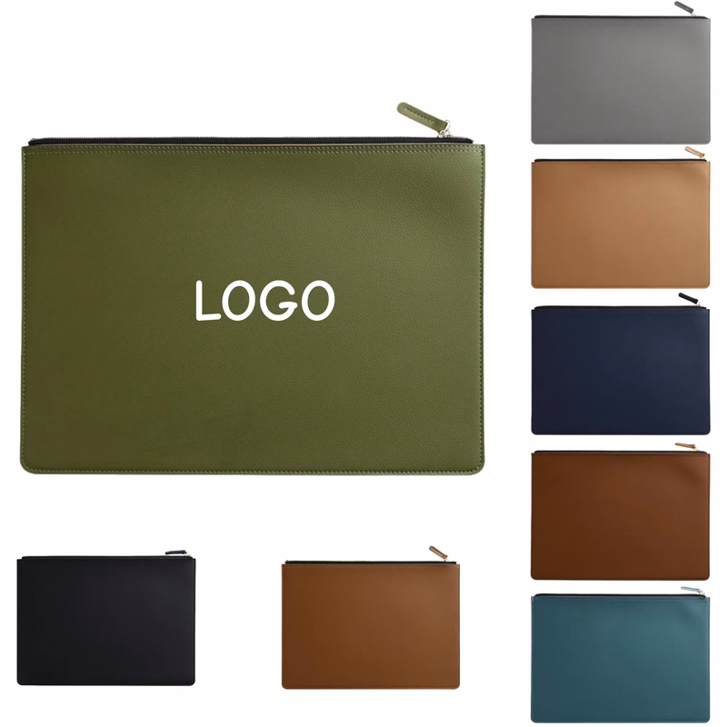 A4 PU Zipper Document Bag Waterproof Pouch Case