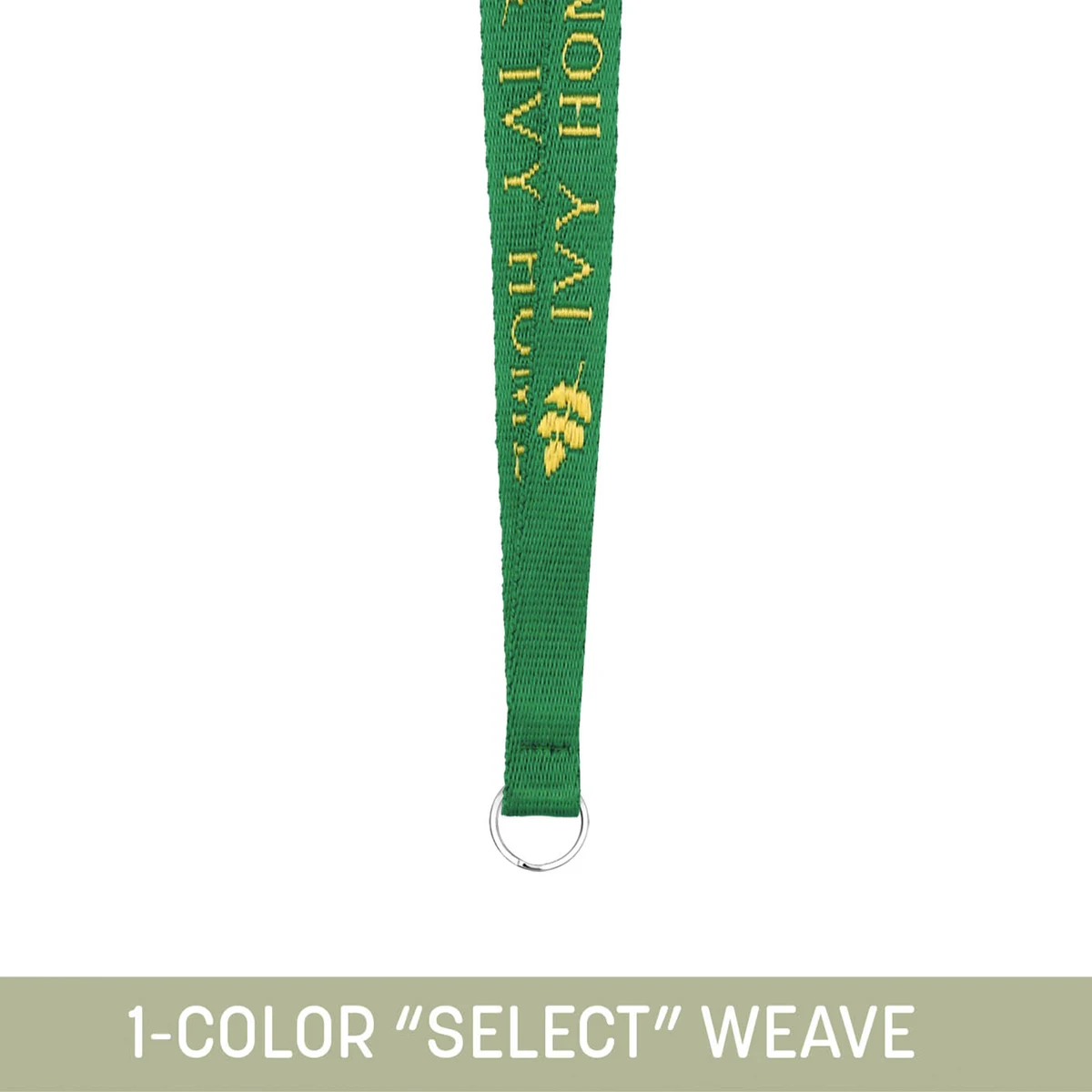 1/2" Woven Lanyard w. Split Ring - "Select" Weave 1