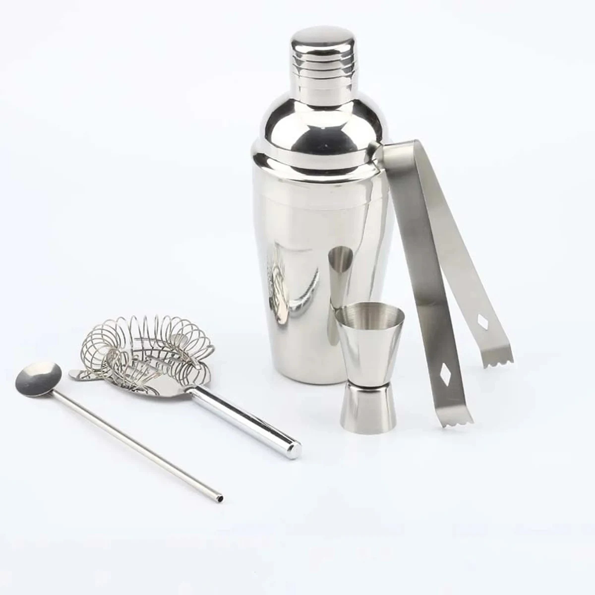 5 Pcs Bartender Kit Stainless Steel Cocktail Shaker 1