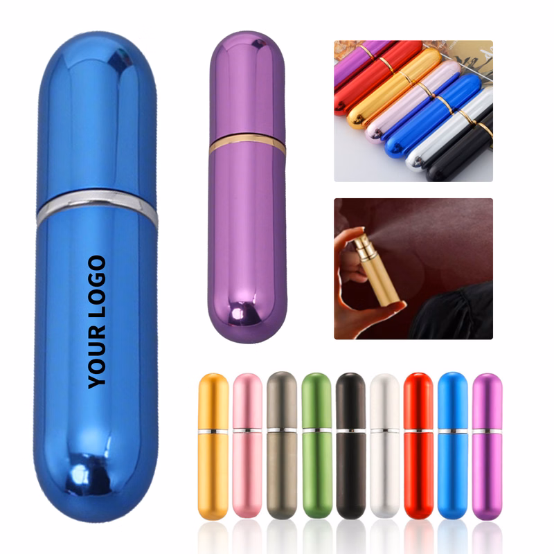 5 Milliliter Refillable Perfume Atomizer 0.75" Diameter x 3.66" Height