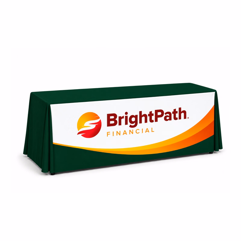 6' Fitted Table Cover, Full-Color Front Panel