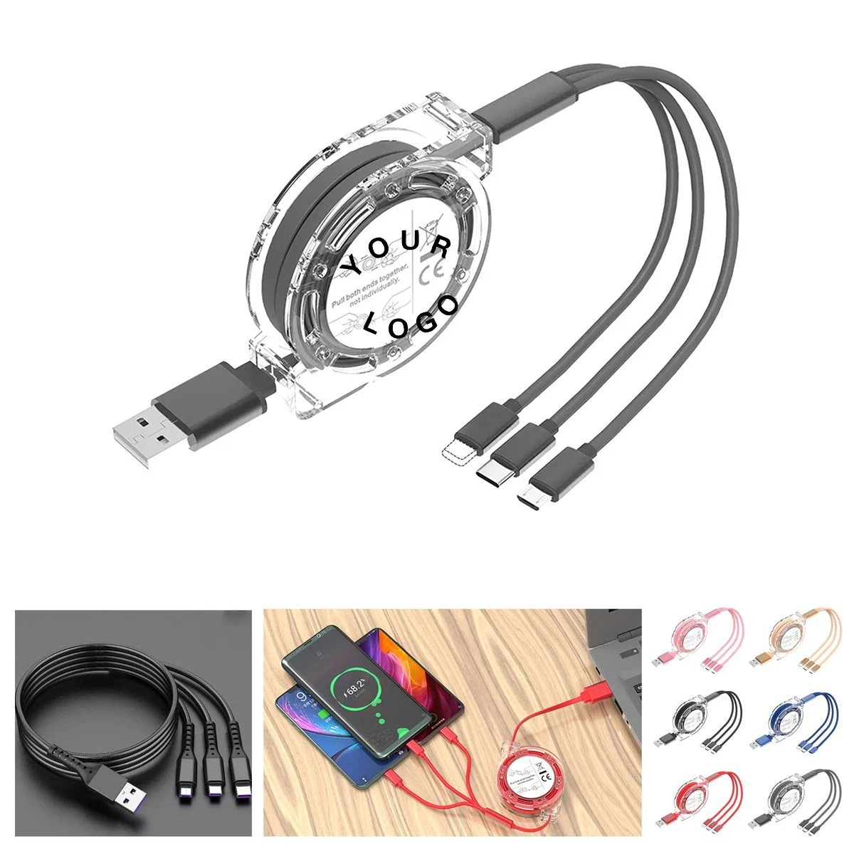 Compact 3 in 1 Charging Cable For Travel Use 1